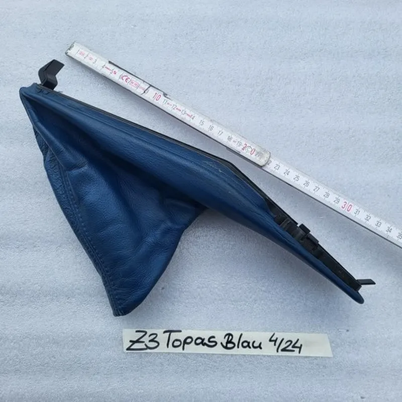 BMW Z3 Roadster Abdeckung für Handbremshebel Leder Sack Handbremse Blau RHD