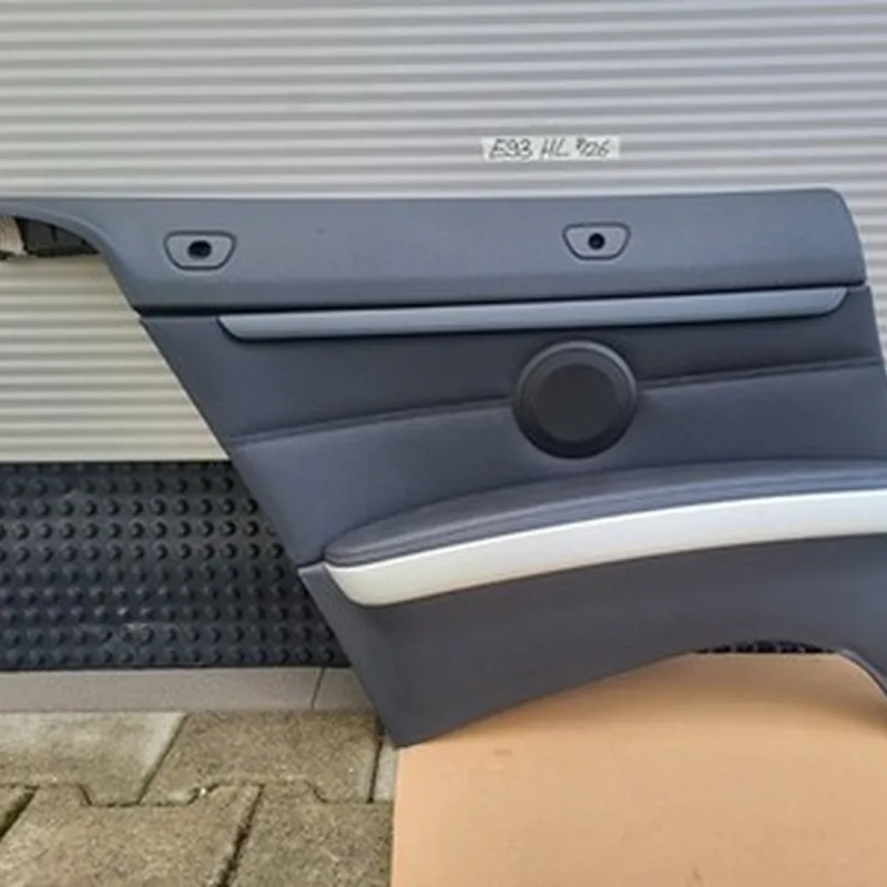 BMW E93 Cabrio Seiten Verkleidung HINTEN LINKS Leder Schwarz + Beleuchtung 