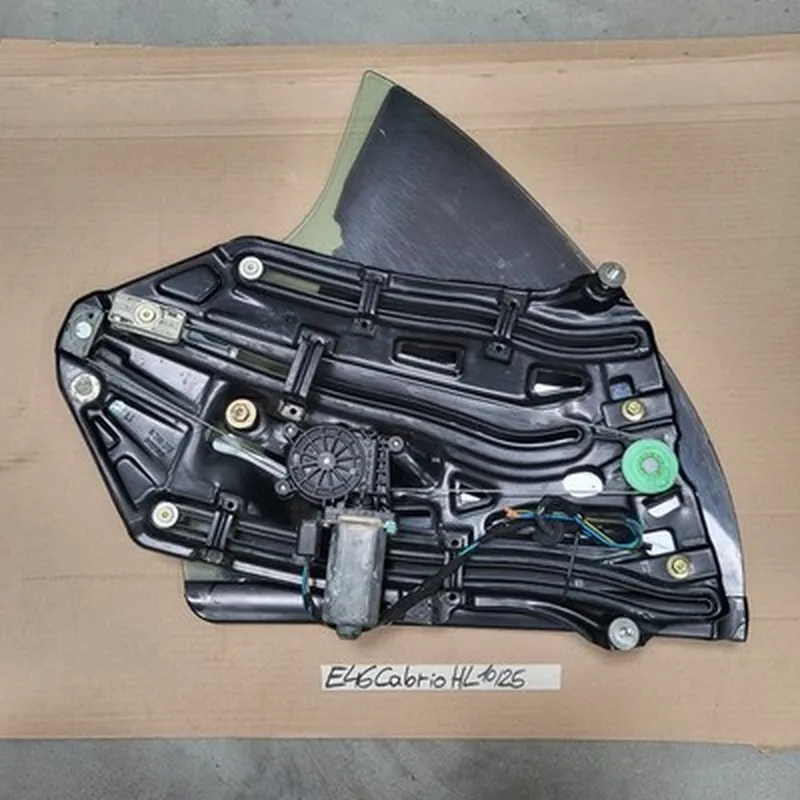 Original BMW E46 Cabrio Fensterheber Mechanismus + Motor + Scheibe Hinten LINKS