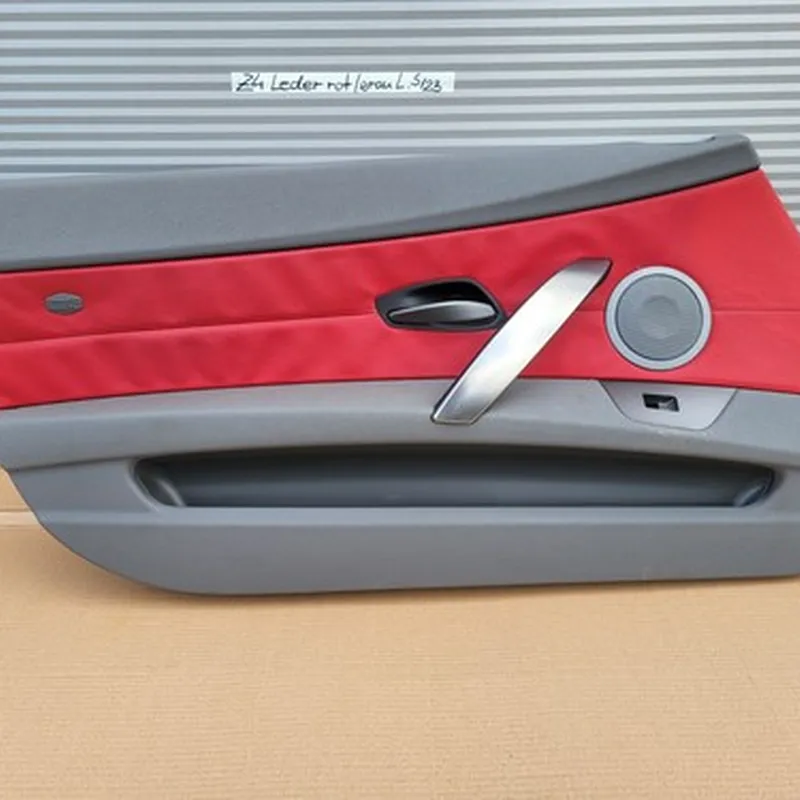 BMW Z4 E85 E86 Fahrer Türverkleidung LINKS Leder Oregon rot grau