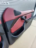 BMW Z3 Roadster Coupe Tür Verkleidung Voll Leder Rot Schwarz R+L + Türgriff 