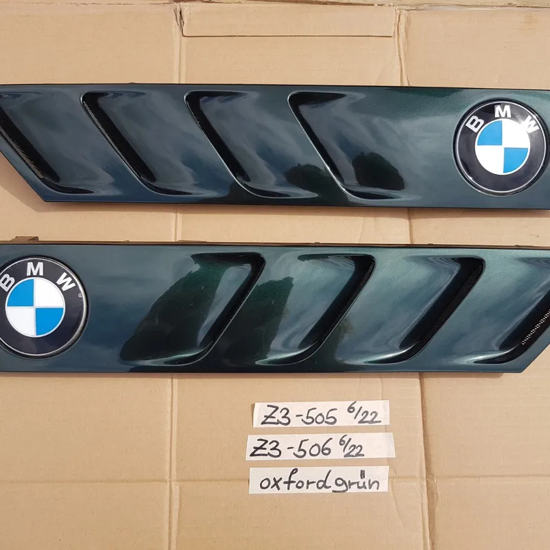 BMW Roadster Z3 Lufteinlass Ki​emen Ziergitter Motorhaube oxford grün R+L