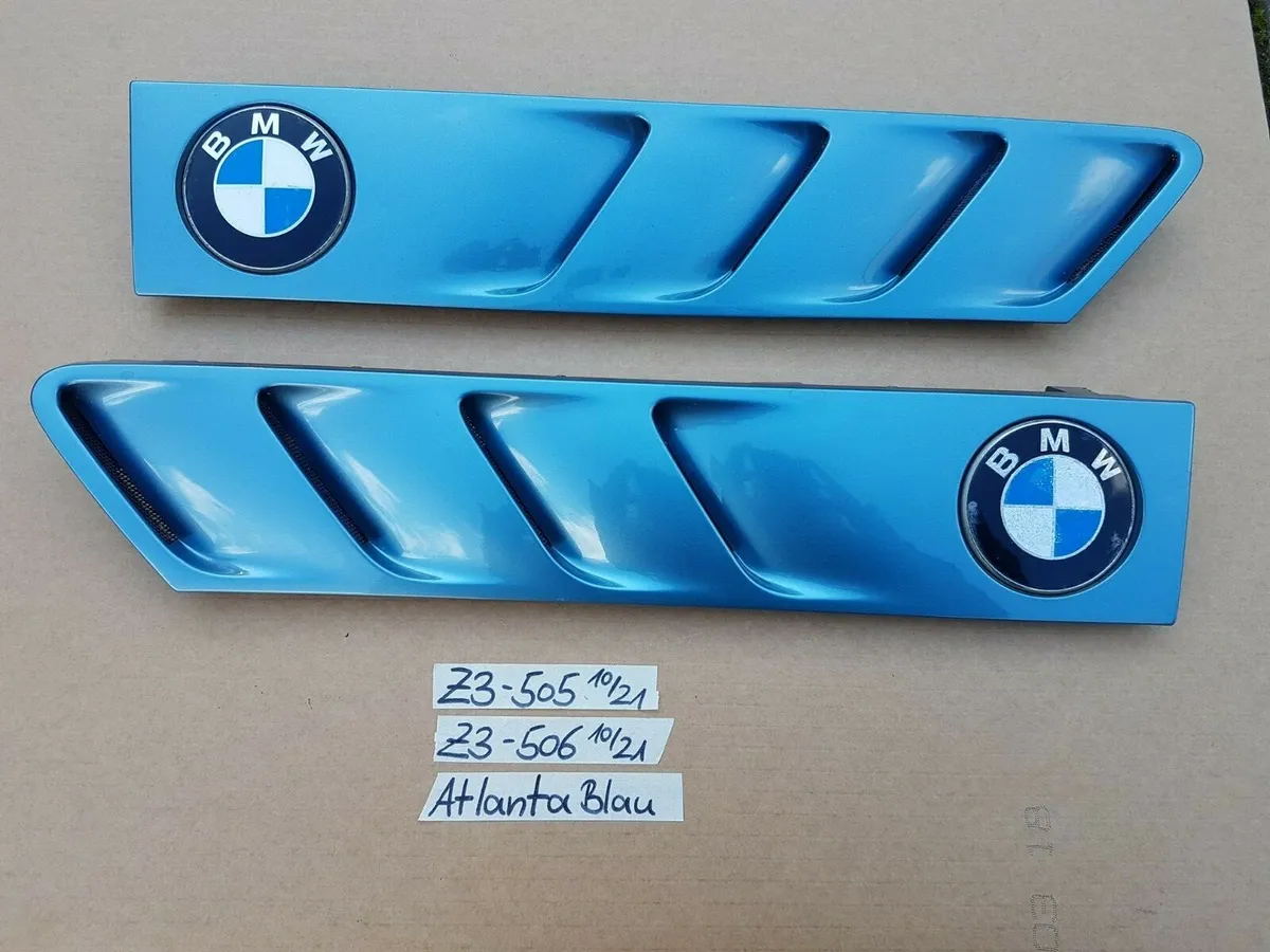 BMW Z3 Roadster Lufteinlass Ki​emen Ziergitter Motorhaube Atlanta blau R+L