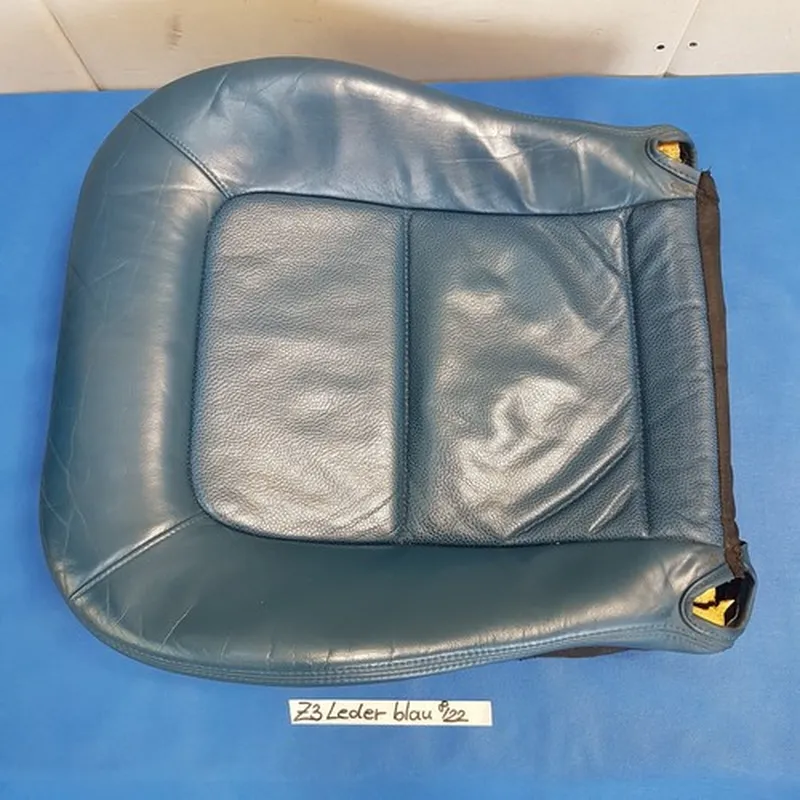 BMW Z3 Roadster Bei Fahrer Sitz Kissen Unterteil Leder blau ohne Sitzheizung 