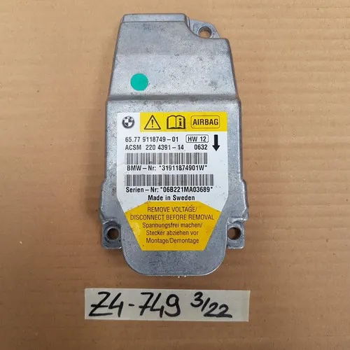 BMW Z4 E85 E86 Steuergerät  Airbag Sensor Modul 9118749