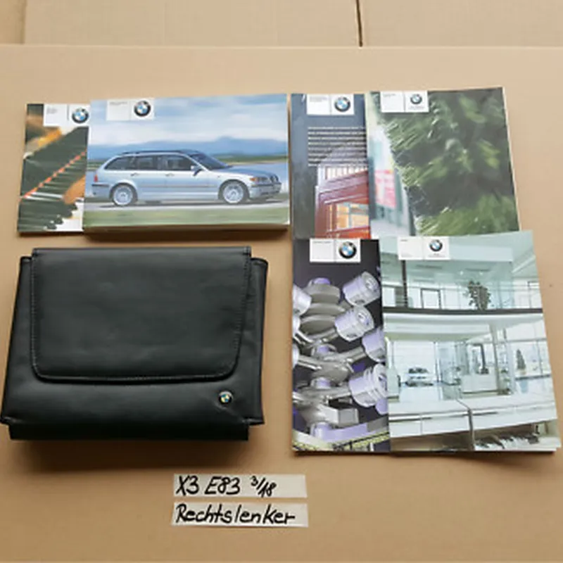BMW X3 E83 Bord Mappe Leder Betriebsanleitung Service Heft english handbook 