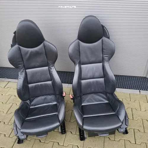 BMW Z4 E85 Fahrer Beifahrer Sport Sitz Leder schwarz ohne Sitzheizung ABHOLUNG