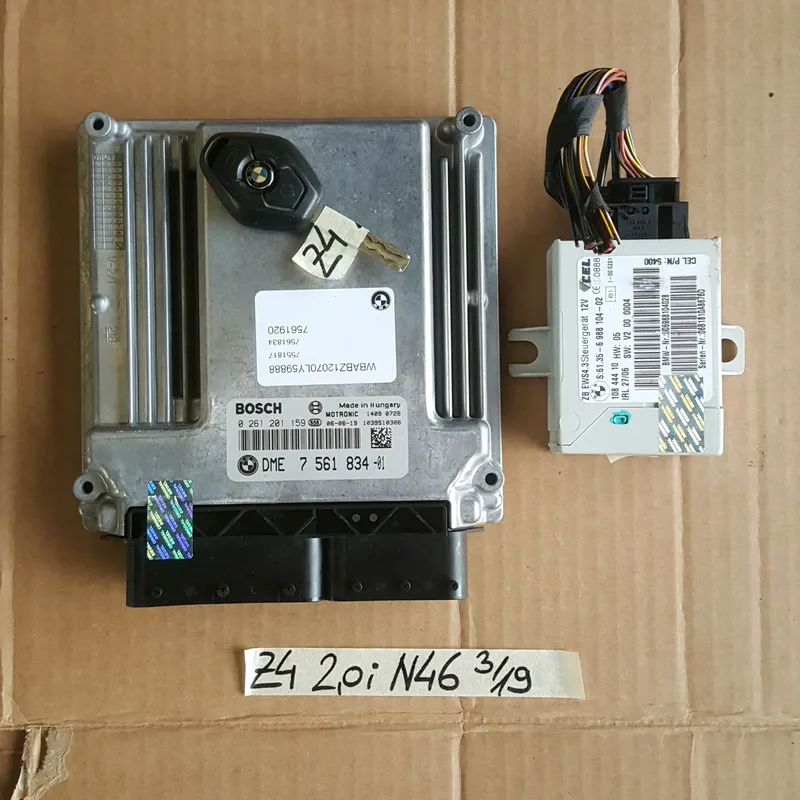BMW Z4 E85 Motor Steuergerät 7561834 EWS Modul 6988104 + Schlüssel N46 Motor