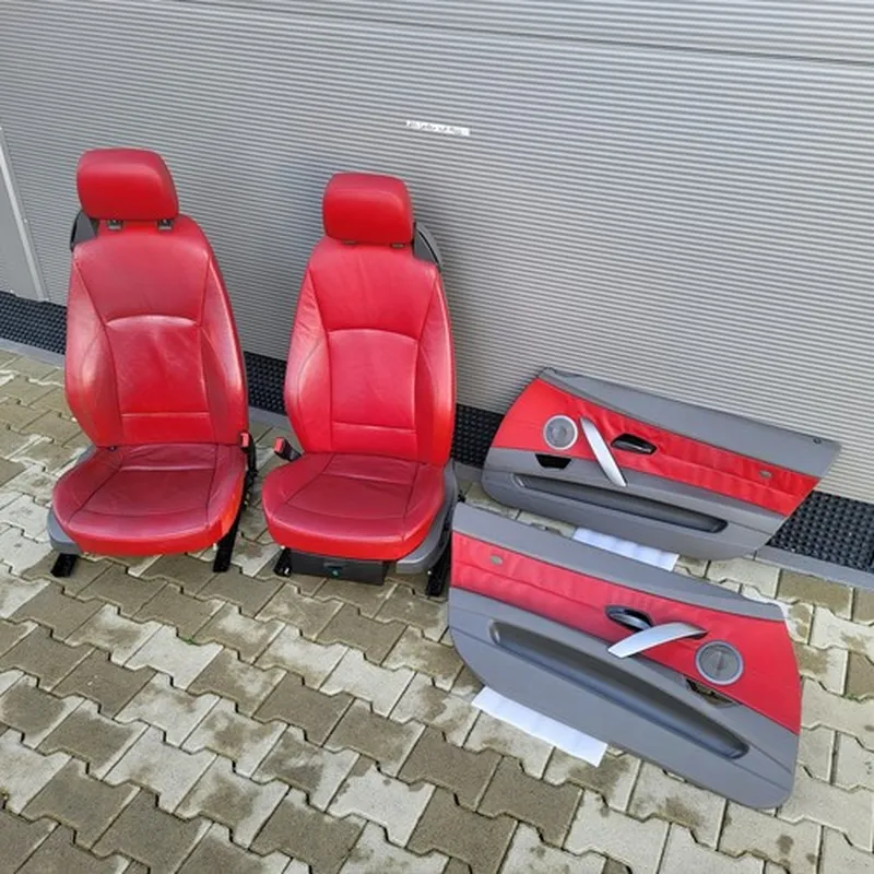 BMW Z4 E85 Fahrer Beifahrer Leder Sitz rot Memory + Türverkleidung ABHOLUNG