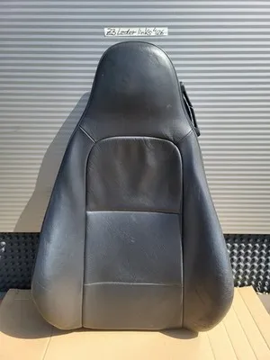BMW Z3 Roadster Fahrer Sitz Oberteil  Leder schwarz Rücken Lehne + Gurt Halter