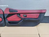 BMW Z3 Roadster Coupe Tür Verkleidung Voll Leder Rot Schwarz R+L + Türgriff 