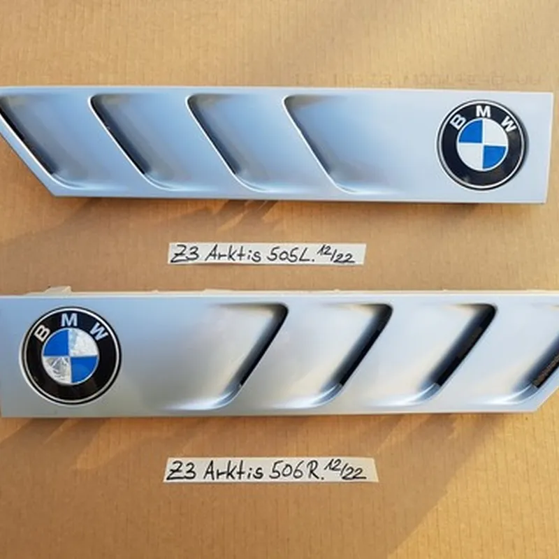 BMW Z3 Lufteinlass Ki​emen Ziergitter Motorhaube Arktis Silber RECHTS + LINKS
