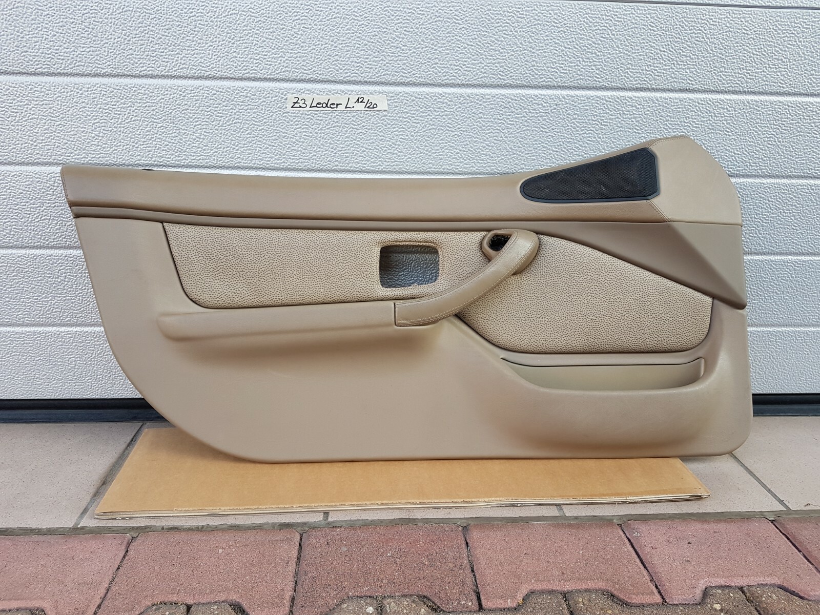 BMW Z3 Roadster Tür Verkleidung Türtafel Tür Pappe Voll Leder + Griff beige
