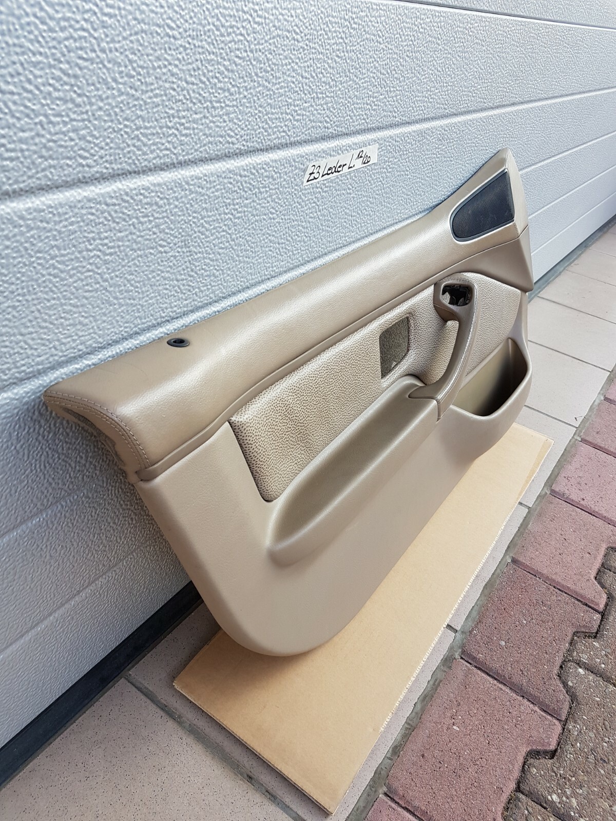 BMW Z3 Roadster Tür Verkleidung Türtafel Tür Pappe Voll Leder + Griff beige