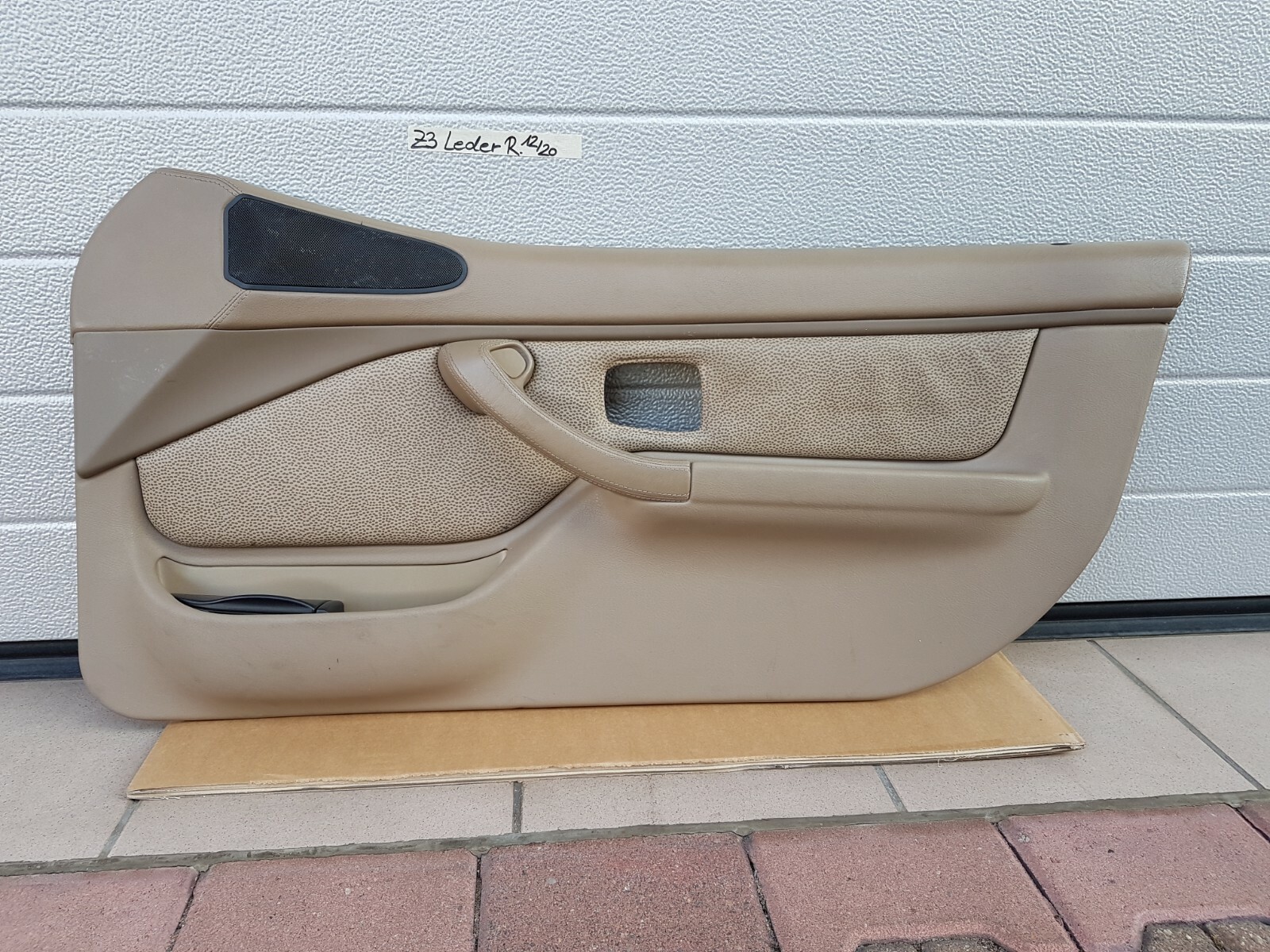 BMW Z3 Roadster Tür Verkleidung Türtafel Tür Pappe Voll Leder + Griff beige