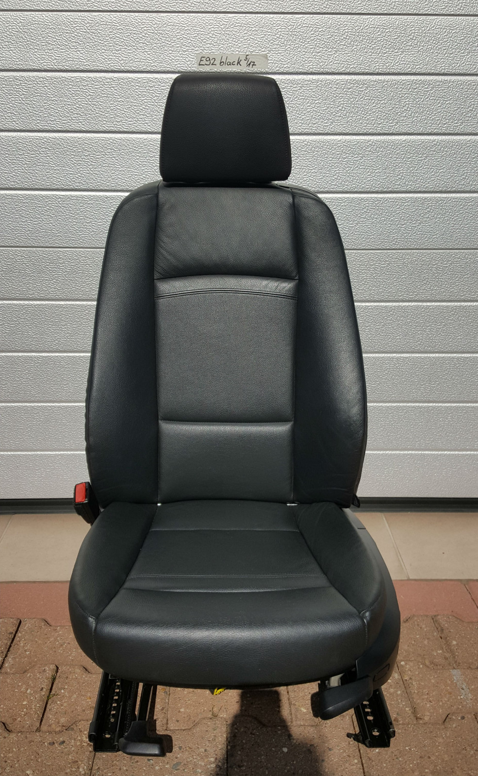 BMW E92 E93 Fahrer Sitz elektrisch Leder Dakota schwarz + Gestell  + Airbag