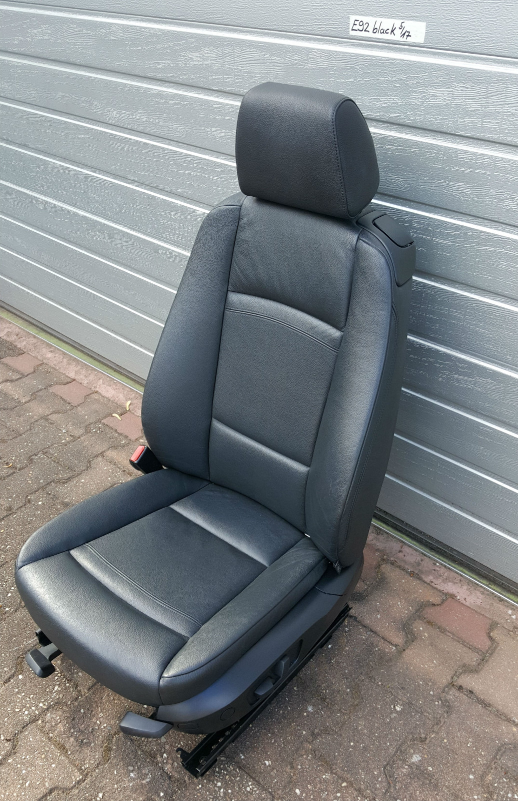 BMW E92 E93 Fahrer Sitz elektrisch Leder Dakota schwarz + Gestell  + Airbag