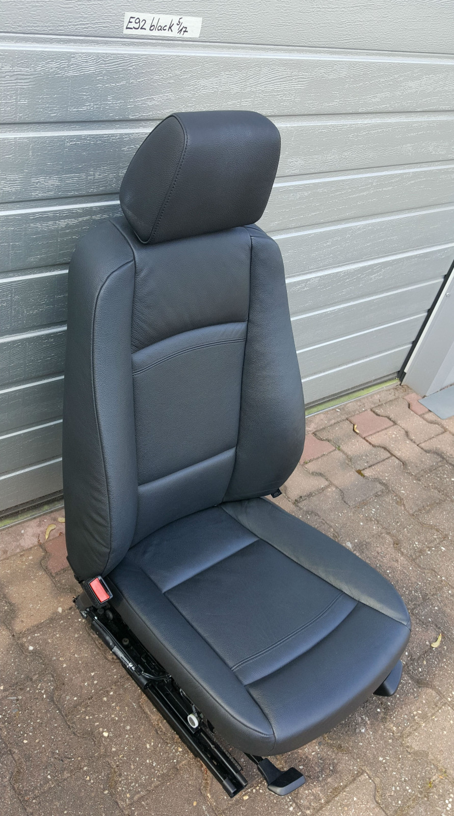 BMW E92 E93 Fahrer Sitz elektrisch Leder Dakota schwarz + Gestell  + Airbag
