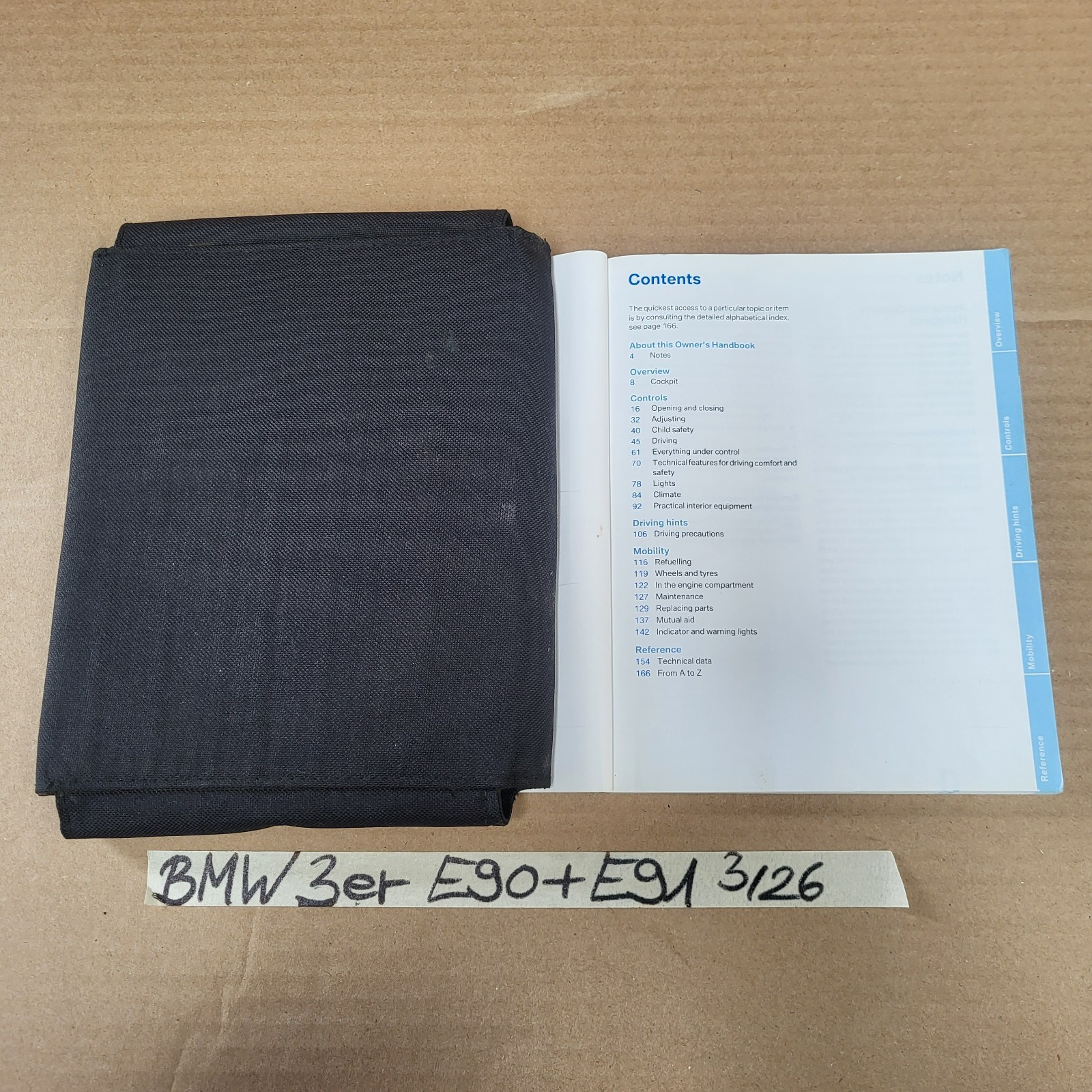 BMW E90 E91 E92 E93 Bord Mappe Betriebsanleitung Service Heft english handbook