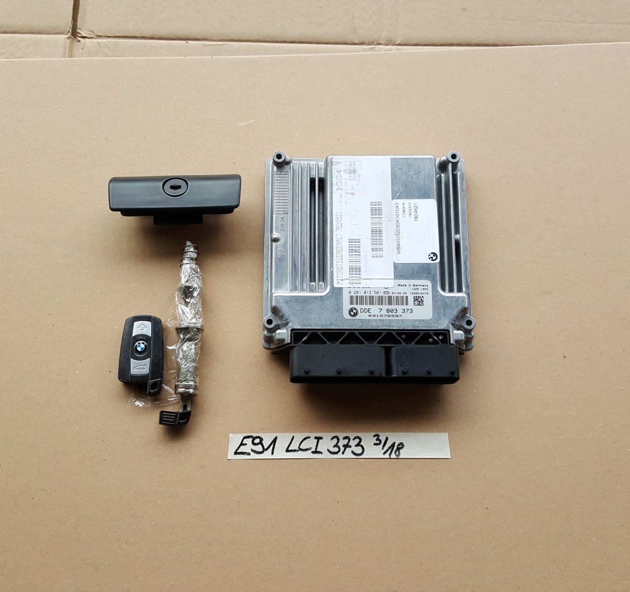 BMW E90 E91 DDE Motor Steuergerät 7803373 Modul Türschloss Schlüssel ABHOLUNG