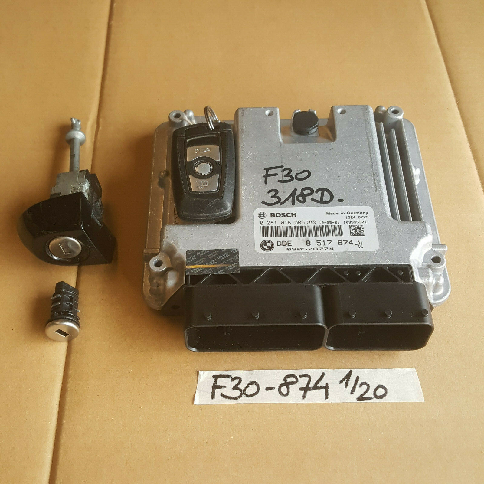 BMW F30 F31 F34 Motor Steuergerät 8517874 Modul 318 Diesel N47 Schlüssel Chip
