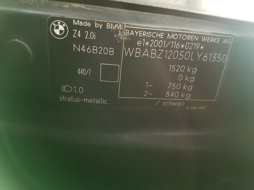 Original BMW Z4 E85 E86 Haube Frontklappe Motorhaube stratus grau ABHOLUNG