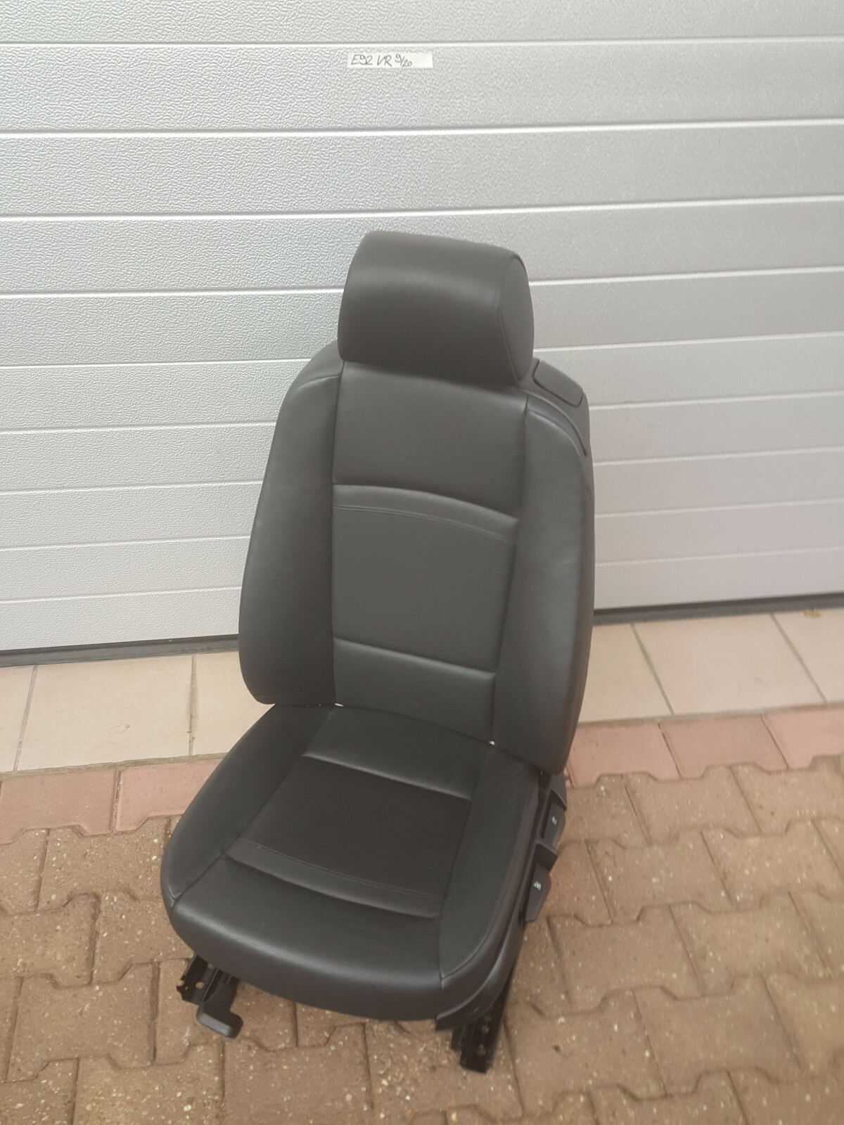 BMW E92 E93 Fahrer Sitz manuell Leder Dakota schwarz Gestell + Schiene + Airbag