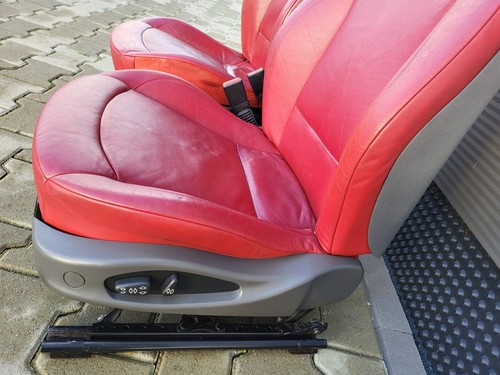 BMW Z4 E85 Fahrer Beifahrer Leder Sitz rot Memory + Türverkleidung ABHOLUNG