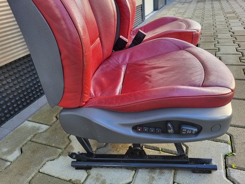 BMW Z4 E85 Fahrer Beifahrer Leder Sitz rot Memory + Türverkleidung ABHOLUNG