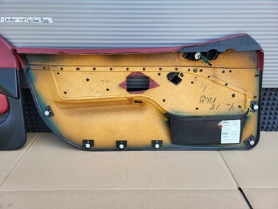 BMW Z3 Roadster  Tür Verkleidung Voll Leder Rot Schwarz R+L + Türgriff ABHOLUNG 