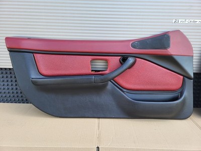 BMW Z3 Roadster  Tür Verkleidung Voll Leder Rot Schwarz R+L + Türgriff ABHOLUNG 