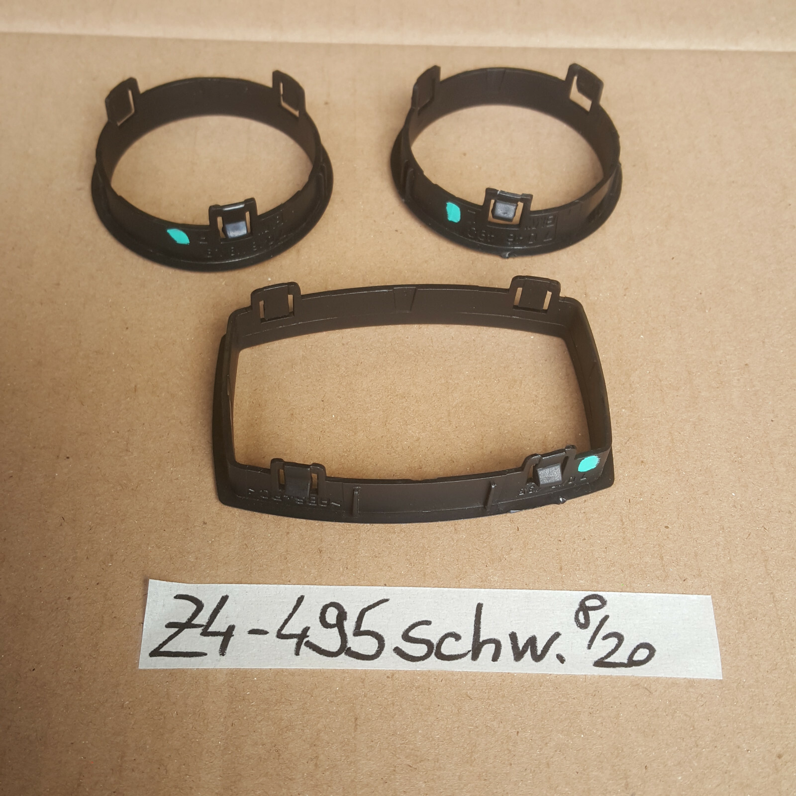 BMW Z4 E85 Armaturenbrett Ringe schwarz Rahmen Verkleidung Klima Blende 7048495