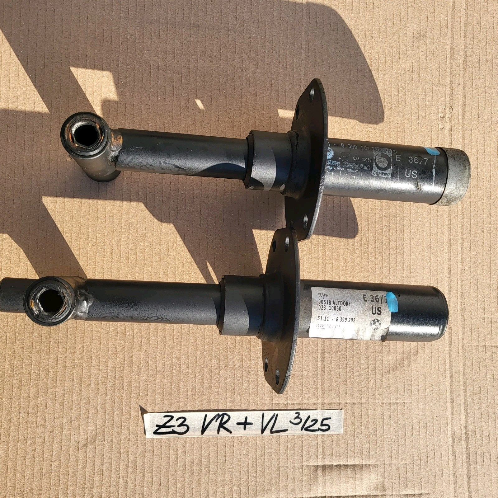 Pralldämpfer BMW Z3 Roadster Stoßstangen Aufprall Dämfer VORNE rechts + links