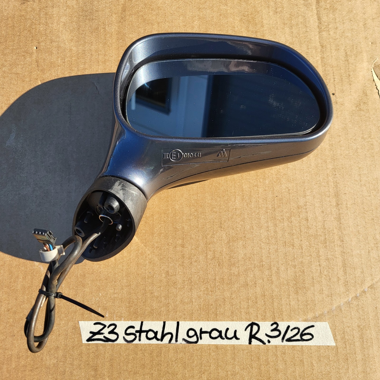BMW Z3 Roadster Coupe Seiten Außen Spiegel RECHTS Stahl Grau Metallic RHD