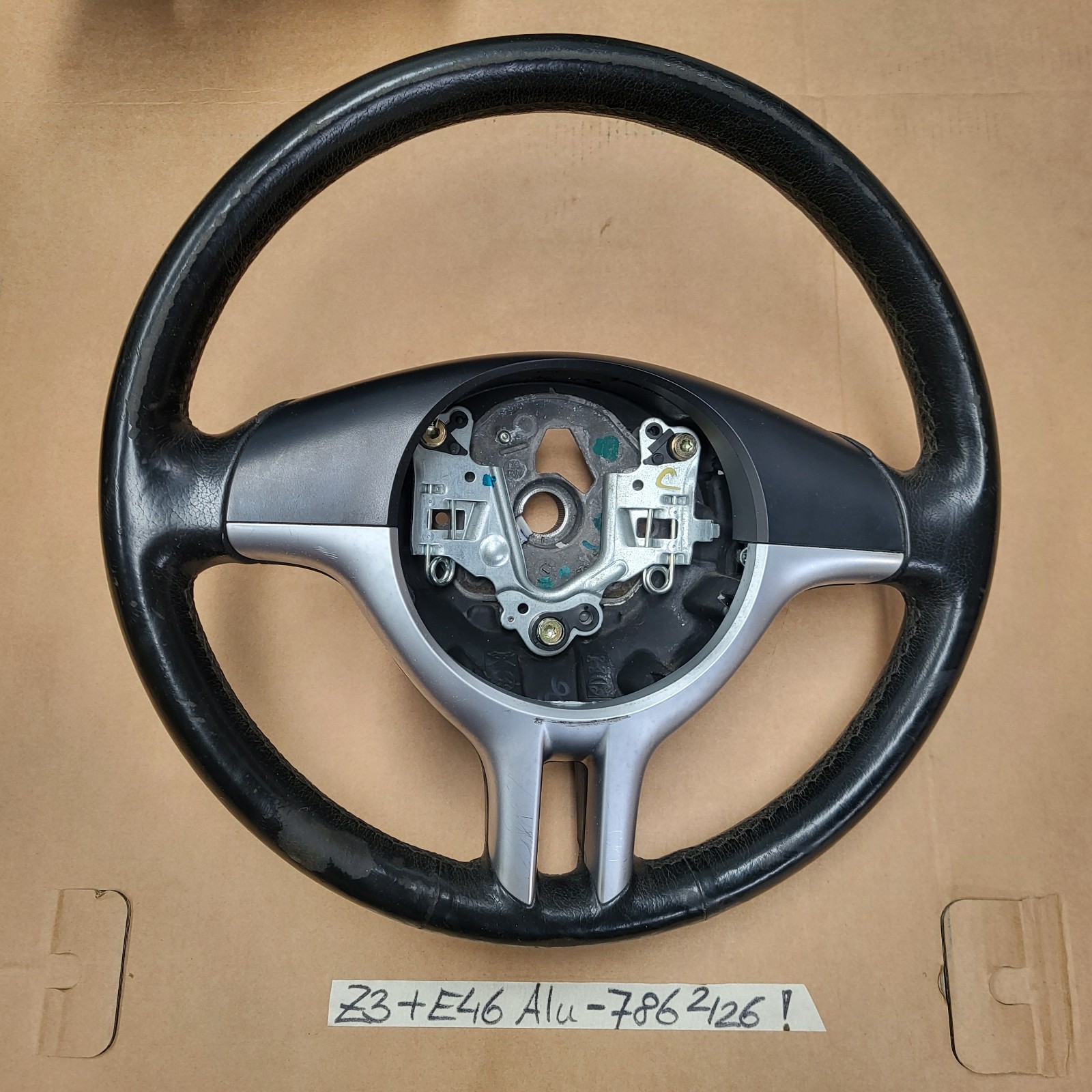 BMW Z3  Facelift + E46 + E39 Sportlenkrad Leder Lenker Sport Lenkrad Alu Spange