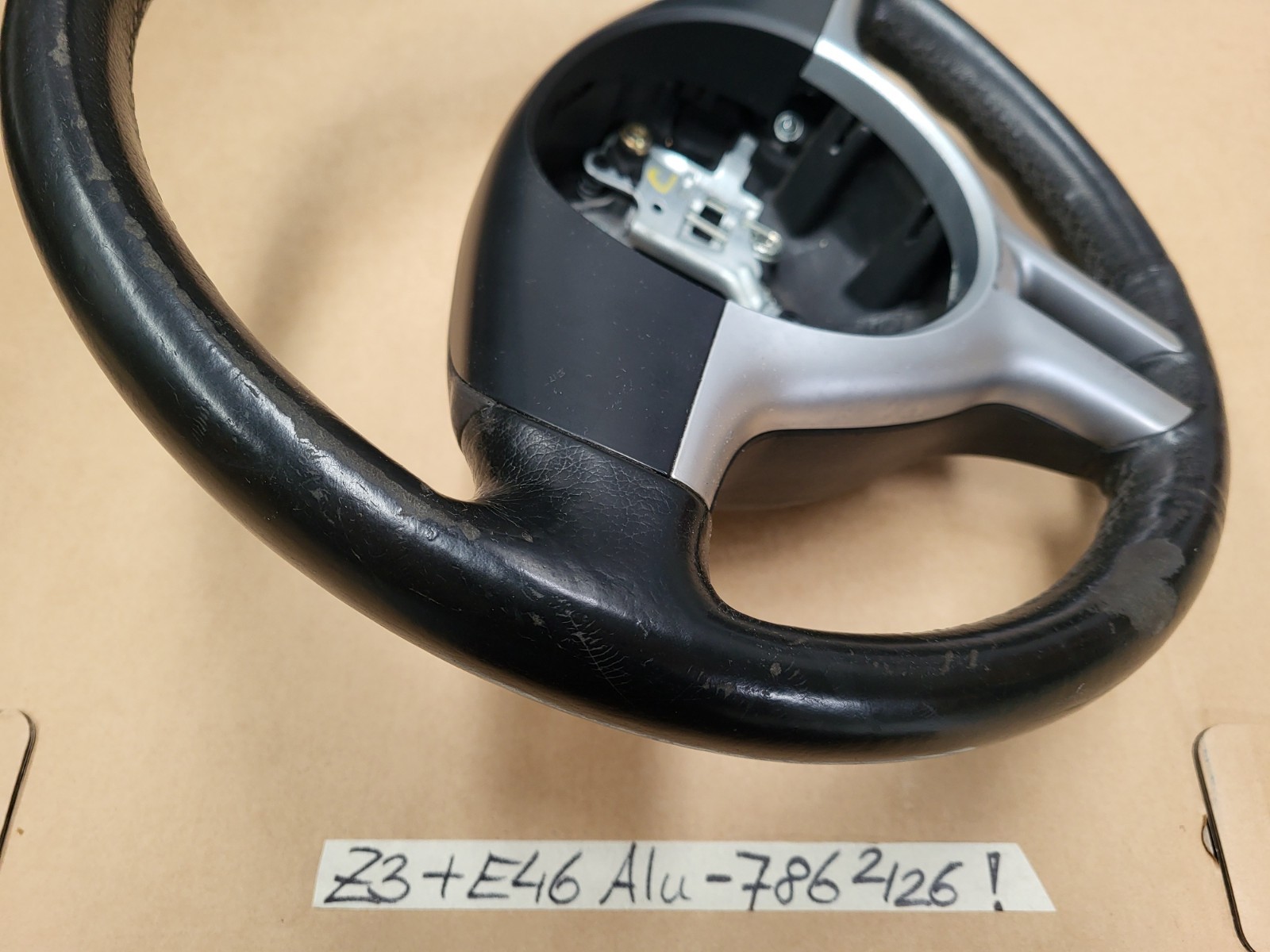 BMW Z3  Facelift + E46 + E39 Sportlenkrad Leder Lenker Sport Lenkrad Alu Spange