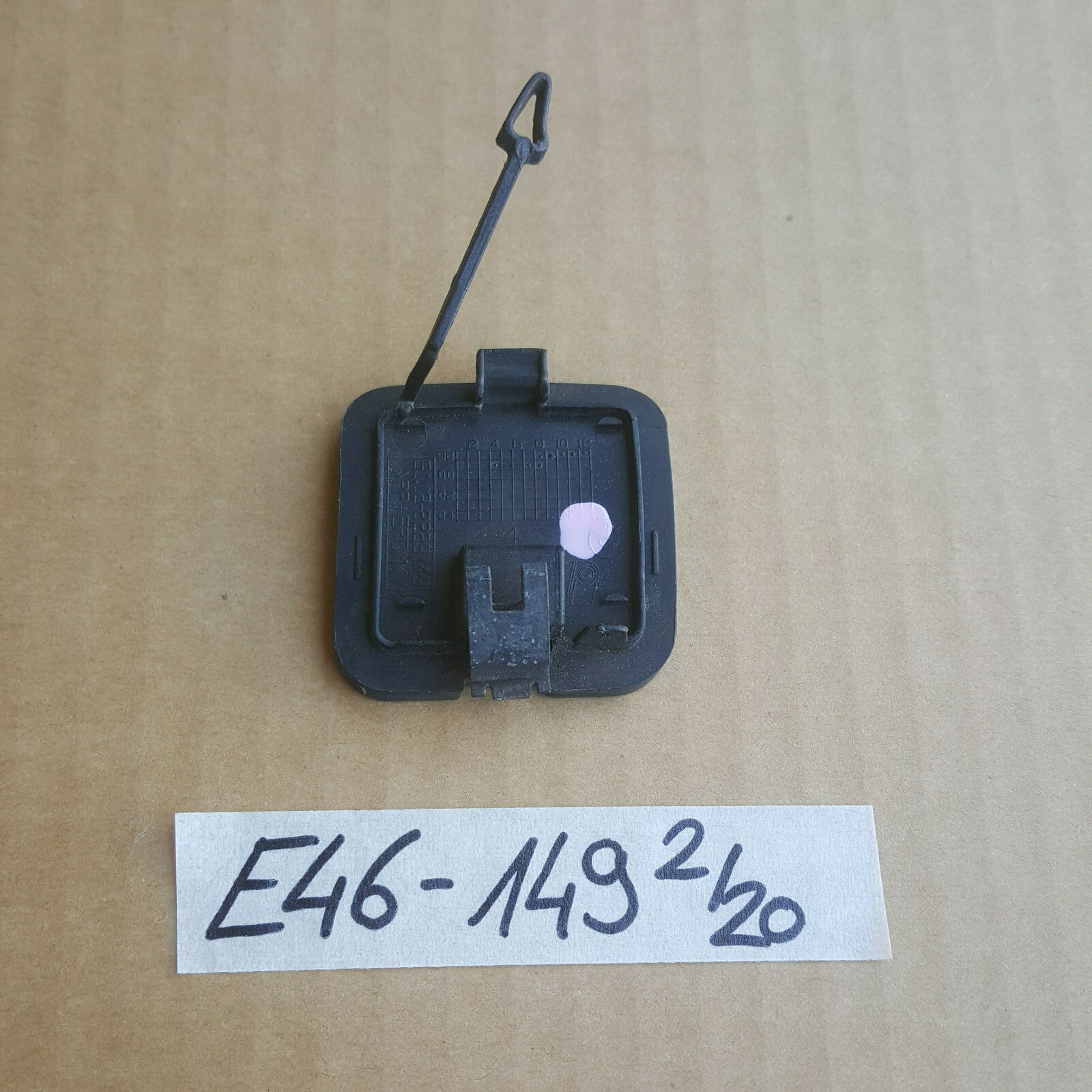 BMW E46 Blende Abschlepp Öse Klappe Stoßstange grau 8229149