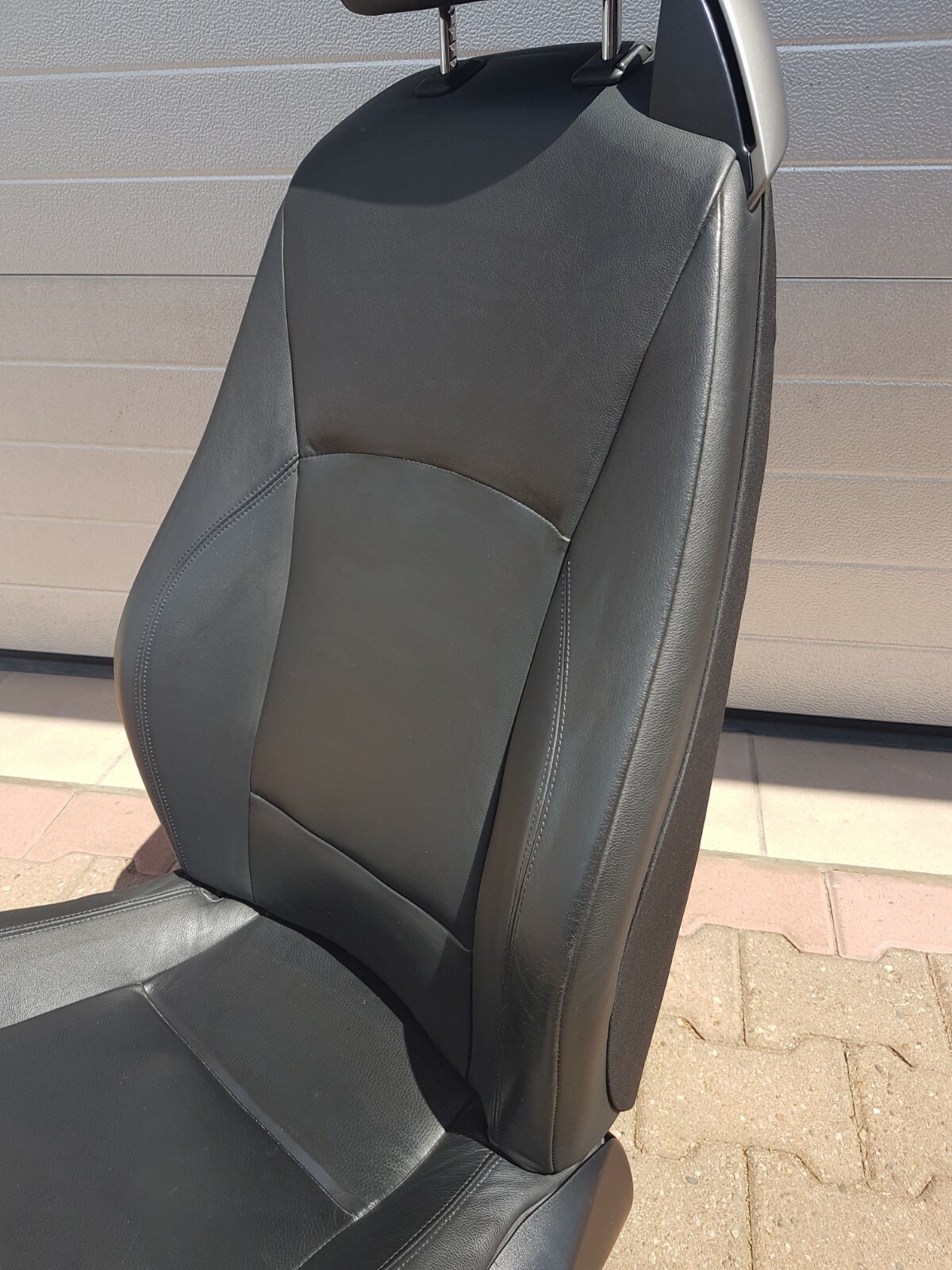 BMW Z4 E85 Fahrer Sitz Leder schwarz  VORNE LINKS  black leather seat ABHOLUNG