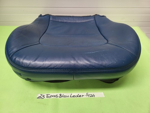 BMW Z3 Roadster Fahrer Sitz Polster Kissen Unterteil Leder Blau OHNE Sitzheizung