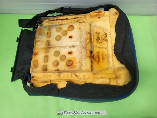 BMW Z3 Roadster Fahrer Sitz Polster Kissen Unterteil Leder Blau OHNE Sitzheizung