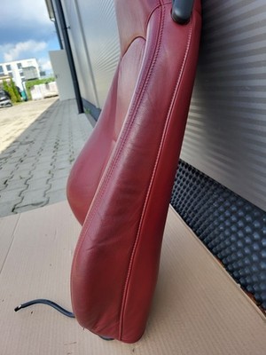 BMW Z3 Roadster Fahrer Sitz Oberteil Leder rot Rückenlehne Polster Sitzheizung 