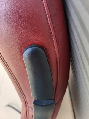 BMW Z3 Roadster Fahrer Sitz Oberteil Leder rot Rückenlehne Polster Sitzheizung 