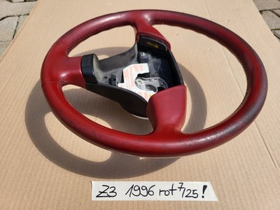 BMW E31 E34 E36 E39 Z3 Lenkrad 1093354 Leder Lenker Rot + Fahrer Airbagmodul