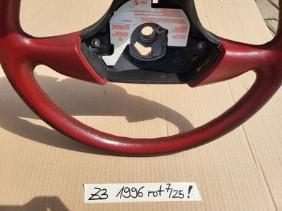 BMW E31 E34 E36 E39 Z3 Lenkrad 1093354 Leder Lenker Rot + Fahrer Airbagmodul