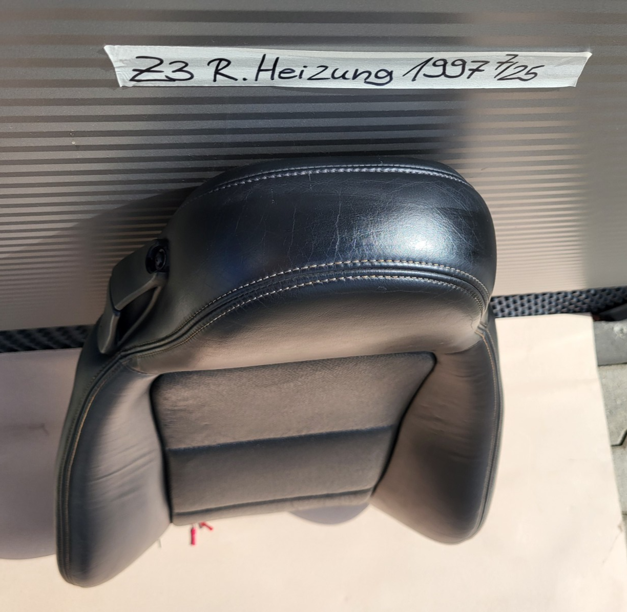 BMW Z3 Roadster Beifahrer Sitz Oberteil  Leder Rücken Lehne Polster Heizung 