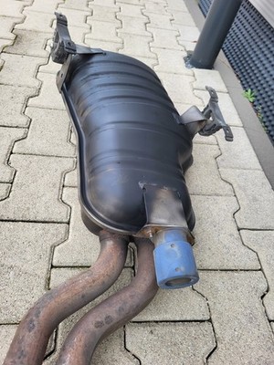 BMW E46 Auspuff Endschalldämpfer Endtopf + Mittelschalldämpfer 7502674 ABHOLUNG