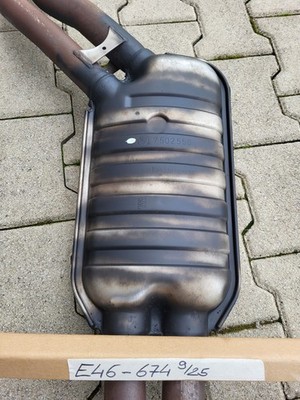 BMW E46 Auspuff Endschalldämpfer Endtopf + Mittelschalldämpfer 7502674 ABHOLUNG