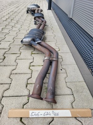 BMW E46 Auspuff Endschalldämpfer Endtopf + Mittelschalldämpfer 7502674 ABHOLUNG