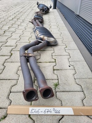 BMW E46 Auspuff Endschalldämpfer Endtopf + Mittelschalldämpfer 7502674 ABHOLUNG