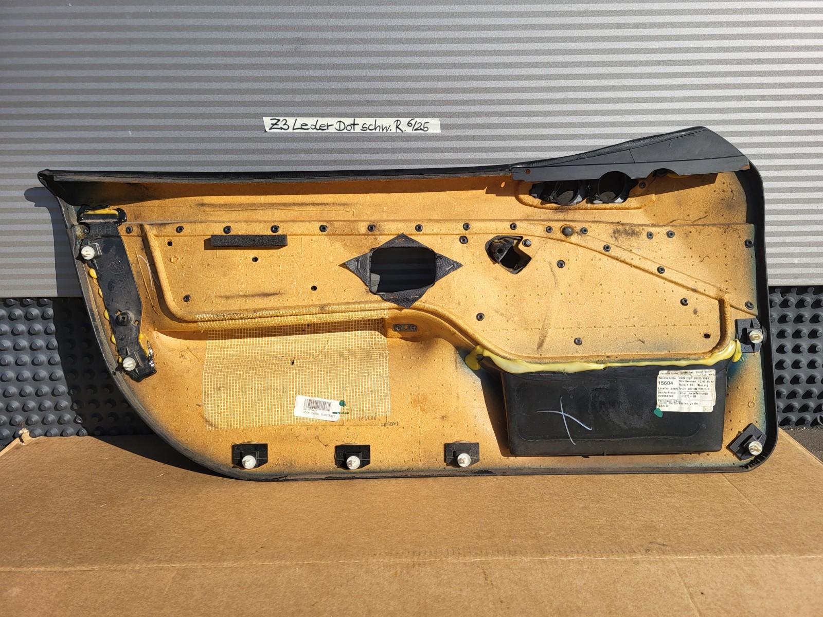 BMW Z3 Roadster  Tür Verkleidung Leder Dot Schwarz RECHTS + Tür Griff